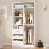 Besiost 36-In Closet Organizer with Wood Drawers, Freestanding Closet System with Hanging Rods - 2 of 4