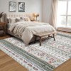 Flower Line Rug,Machine Washable Low-Pile Non-Slip Floral Area Carpet for Kids Room, Living Room, Bedroom, Contemporary Boho Accent Decor - 3 of 4