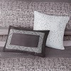 Kumasinova 7Pcs Luxurious Jacquard Comforter Set with Shams,Decor Pillows&Bed Skirt,Transitional Style Bedding Set,Machine Washable,Gray - 4 of 4