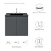 Modway Vitality 29.5" Wall-Mount Bathroom Vanity – Gray Plastic and Wood Cabinet with Modern Design - 2 of 4