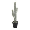 Cesicia 8x5x24.5"H Artificial Saguaro Cactus in Black Pot - 2 of 4
