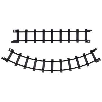 Northlight Pack of 12 Solid Black Replacement Train Set Track Pieces - 2" x 12"