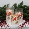 Lumabase 3ct Battery Operated LED Red Cardinals Hurricane Candles - 4 of 4