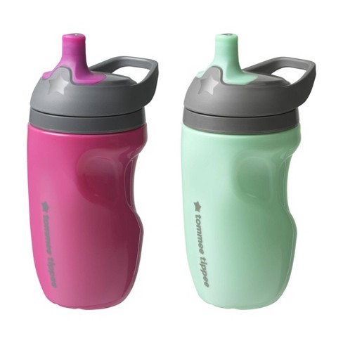 Tommee Tippee 2pk Insulated Sportee Toddler Water Bottle With Handle -  Turquoise/green - 9oz : Target