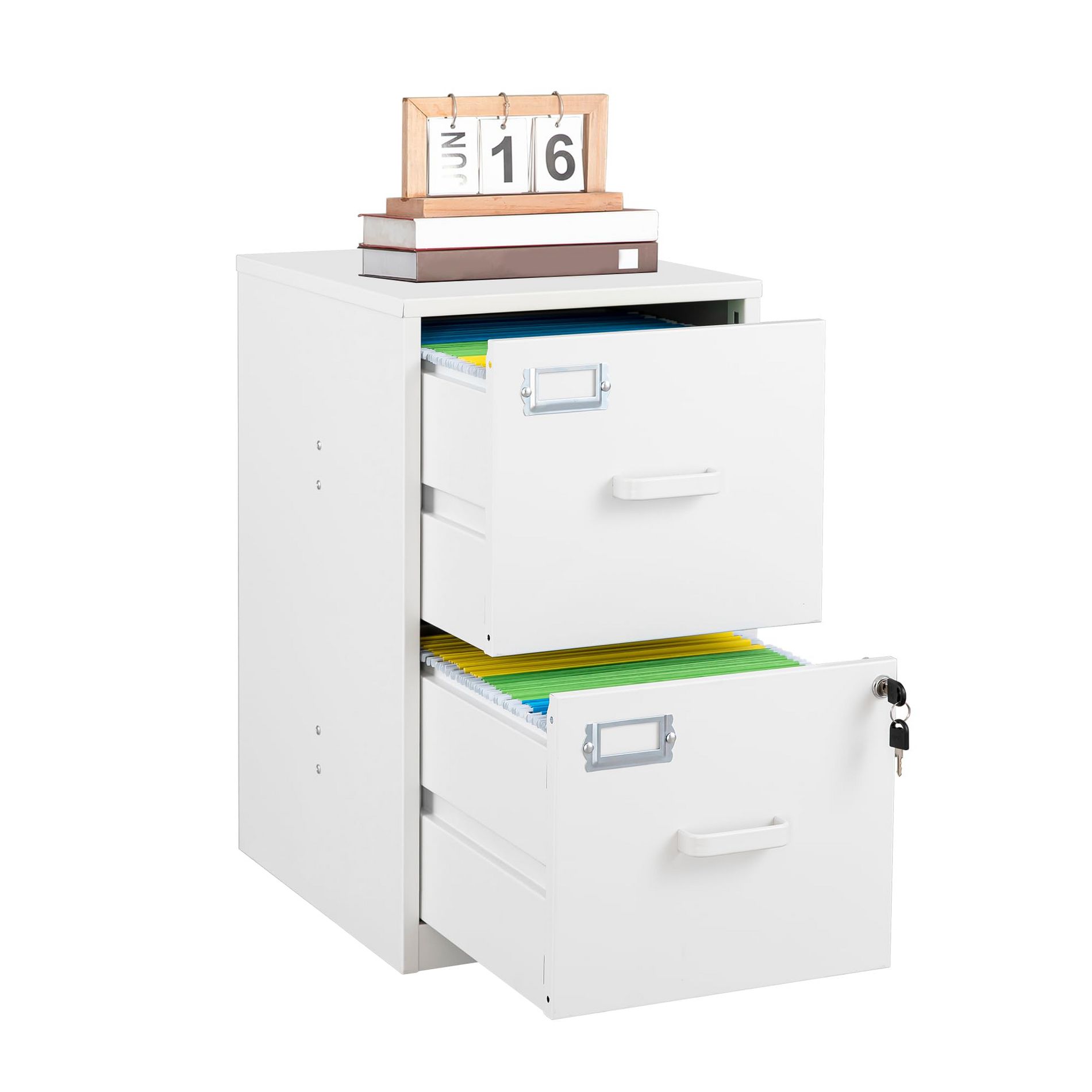 Mlezan 2-Drawer File Cabinet:Lockable Metal Storage for Home or Office. Fits Letter Files, Easy Assembly,Durable and Compact Design