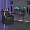 Costway Gaming Desk & Chair Set 48'' Computer Desk & Massage Recliner Chair Black + White/Blue/Pink/Red - 2 of 4