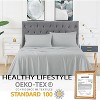 King Cooling Bamboo Rayon Bed Sheets, 4-Piece Set for Hot Sleepers, Moisture-Wicking, 16" Deep Pocket Fitted Sheet, Flat Sheet & 2 Pillowcases - 4 of 4