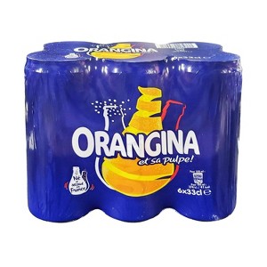 Orangina Et Sa Pulpe - French Imported Orange Pulp Soda Tall Cans (12 Pack) - 1 of 4
