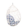 Hanging Egg Swing Chair, Rattan Egg Hanging Chair Hammock Egg Chairs With Plush Waterproof Cushion, Tear Drop Hanging Chair For Indoor Outdoor - 4 of 4
