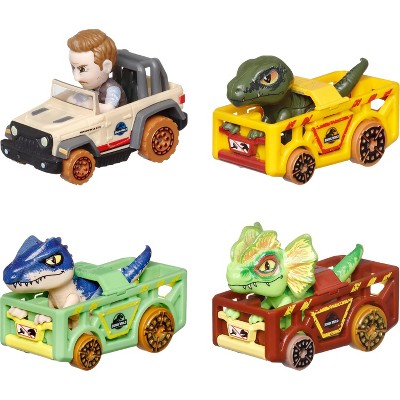 Hot Wheels RacerVerse Jurassic World Diecast Vehicles - 4pk