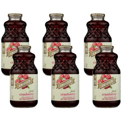 Knudsen Just Cranberry Juice - 6 pack, 32 fo