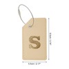 Unique Bargains Luggage Tag Khaki 1 Pc - 2 of 4