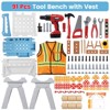 Toy Choi's Kids Tool Set, 83 Pieces Construction Kids Tool Bench Playset, Toddler Tool Bench with Play Helmet, Realistic Electric Drill - 4 of 4