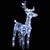 Aghana Digitals 51.2" Acrylic Christmas Decor: 2 Reindeers & Sleigh with 160 Cold White LEDs, - 4 of 4