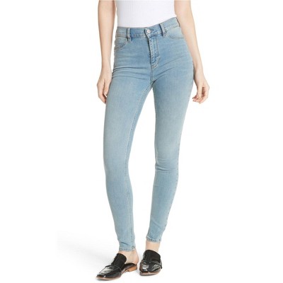 Free People Womens Denim Fitted Jeans