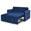 NicBex 54.5"x33"x31.5" Sleeper Sofa Couch Chenille Loveseats Sofa Bed with Pull-out Bed, 2 Arm Pocket - 3 of 4