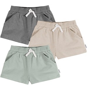 Gerber Baby & Toddler Girls' Knit Shorts, 3-Pack - 1 of 4