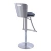 Chintaly Imports,Metal-Back Adjustable Height Stool - 3 of 4