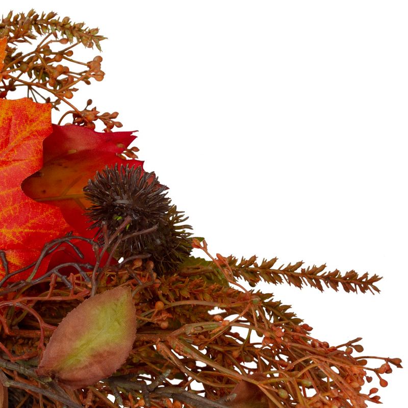 Northlight 24" Fall Harvest Maple Leaf with Berries Artificial Wreath; Unlit, 3 of 4