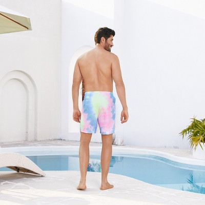 PATPAT Family Matching Swimwear Set Mommy and Me Tie-dye One-Piece Swimsuits Swim Trunks Shorts (Multi-color, Men: M) — фото 4