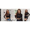 Avidlove Mesh Top Mesh Crop Top for Women Y2K Long Sleeve Mock Neck Top - 2 of 4