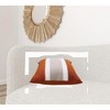 20" X 20" Rust And Gray Linen Striped Zippered Pillow - 2 of 4