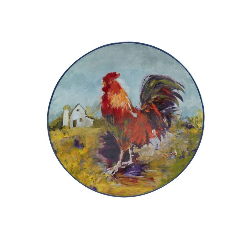 Set of 4 Rooster Meadow Dinner Plates - Certified International, 4 of 6