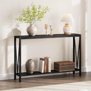 Console Table, Rustic 43.0" Entryway Table with Storage - 1 of 4