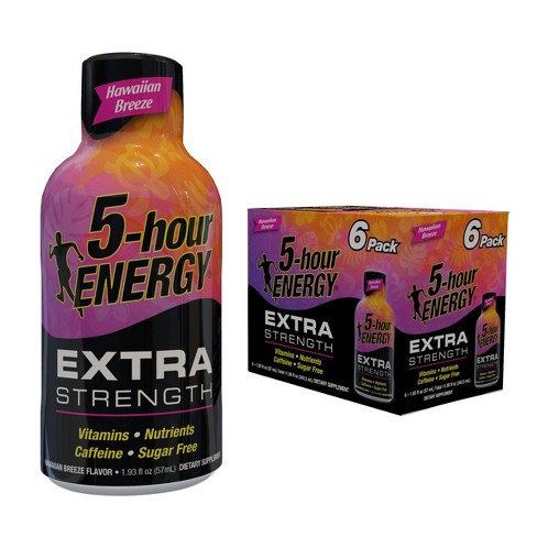 5 Hour Energy Extra Strength Shot - Hawaiian Breeze - 11.58 Fl Oz/6pk ...