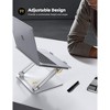 Attop Adjustable Laptop Stand, Portable Laptop Riser, Aluminum Laptop Stand for Desk Foldable Silver - 3 of 4