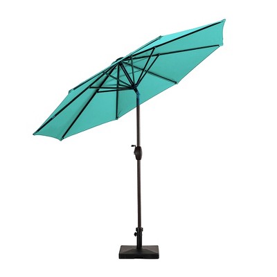 WestinTrends 9 Ft Outdoor Patio Market Table Umbrella with Square Concrete Base