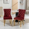 Modern Upholstered Dining Chairs Set of 2, Dining Chairs with High Back,Velvet Cushion Dining Chairs for Kitchen or Dining Room-Maison Boucle - 2 of 4