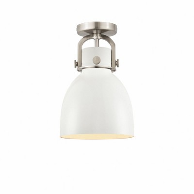 Newton Bell - 1 Light Flush Mount In Industrial Style-12.5 Inches Tall and 8 Inches Wide