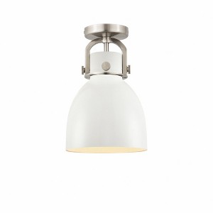Newton Bell - 1 Light Flush Mount In Industrial Style-12.5 Inches Tall and 8 Inches Wide - 1 of 1