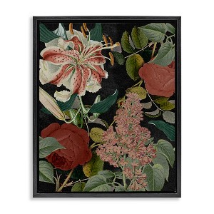 Stupell Industries Tropical Bohemian Floral Illustration Floating Frame Canvas Art - 1 of 4