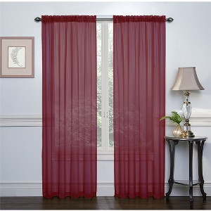 Kate Aurora 2 Piece Halloween Themed Rod Pocket Sheer Voile Window Curtain Panels - 1 of 1