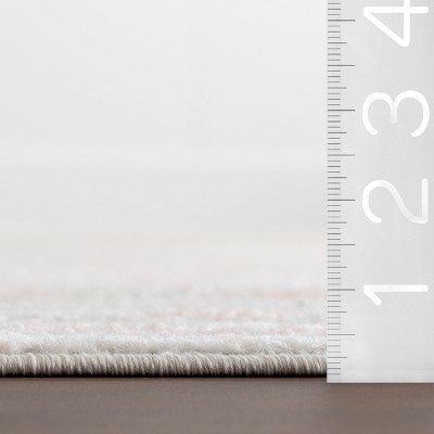 Pink Geometric 5' x 7' Synthetic Easy Care Area Rug