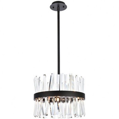 Elegant Lighting Serephina 8 - Light Pendant in  Black