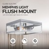 Globe Electric Memphis Light Flush Mount with Dimmable Light Option for Bedroom, Kitchen, Study, Living Room, and Indoor Space Use, Chrome - 3 of 4