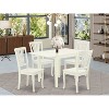 HomeStock 5-Pc Linen White Finish Solid Wood Top-Dining Room Set-Seats 4 - 2 of 4