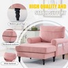 Okak Modern Small Chenille Fabric Single Sofa Lounge Recliner for Living Room Bedroom,Rest Chair Sleeper Sofa with Comfy Backrest & Armrests - 2 of 4