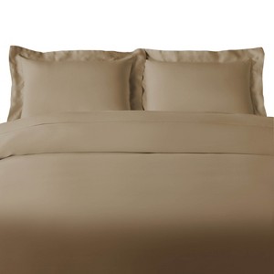 300 Thread Count Rayon From Bamboo Solid 3 Piece Duvet Cover Set by Blue Nile Mills - 1 of 4