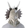 Morris Costumes Adult Gray Dragon Halloween Costume Mask - Gray One Size Fits Most - 2 of 4