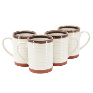 Gibson Home Terra Bella 4 Piece 18.5 Ounce Terracotta Mug Set - 1 of 4