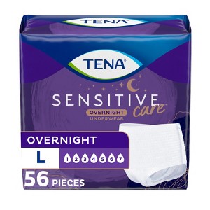 TENA Intimates for Women Incontinence & Postpartum Underwear - Overnight Absorbency - 1 of 4