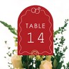 Big Dot of Happiness Cherry Red Wedding Rings Table Numbers Centerpieces, Double-Sided 5 x 7 inches Cards, Table Numbers - 1-20 - 4 of 4