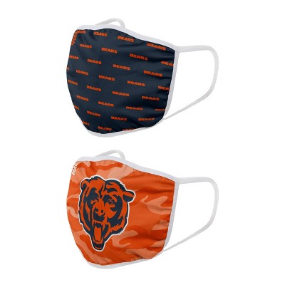 NFL Chicago Bears Adult Face Covering 2pk