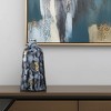 HomeRoots 12" Blue And Gold Abstract Bud Glass Table Vase - 2 of 4