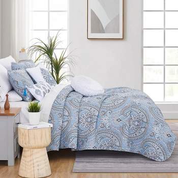 Southshore Fine Living Pure Melody Oversized 6-Piece Quilt Bedding Set with coordinating shams