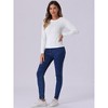 Allegra K Women's Ruffled Business Long Sleeve Round Neck Casual Blouse - 4 of 4